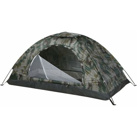 SEENLIN Tente De Camping Ultralegere, Tente Portable Monocouche, Anti-Ultraviolets, Camouflage 200 100 100Cm (Pour 1 Personne)