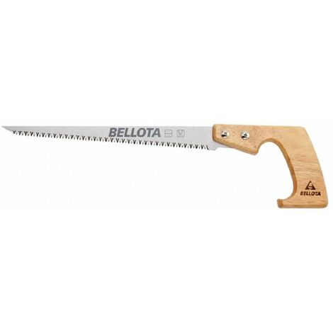 Sega a punta con lama in acciaio e manico in legno ideale per il taglio di legno e gesso -25 cm