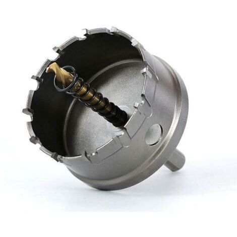 Sega a tazza bimetallica, 80 mm TCT in carburo di tungsteno, acciaio inossidabile di grado industriale, sega a tazza in lega metallica ad alta velocità per metallo, lega di alluminio, plastica, legno,