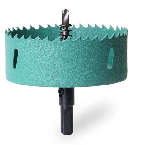 Sega a tazza bimetallica da 22 mm, fresa a tazza per impieghi gravosi per legno, metallo, acciaio inossidabile, plastica, cartongesso e pannelli di fibra (verde)