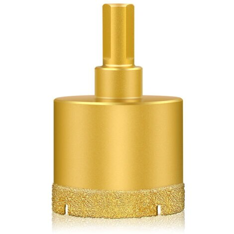 Sega a tazza diamantata 60 mm, punta diamantata con guida centrale, sega a tazza per piastrelle con rivestimento superficiale diamantato per il taglio di vetro, piastrelle, ceramica, marmo, pietra cal