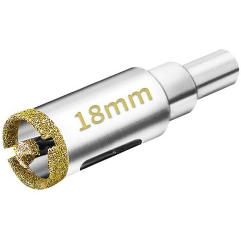 Sega a tazza diamantata da 18 mm con punta pilota, punta per trapano diamantata per piastrelle, porcellana, vetro, marmo e ceramica
