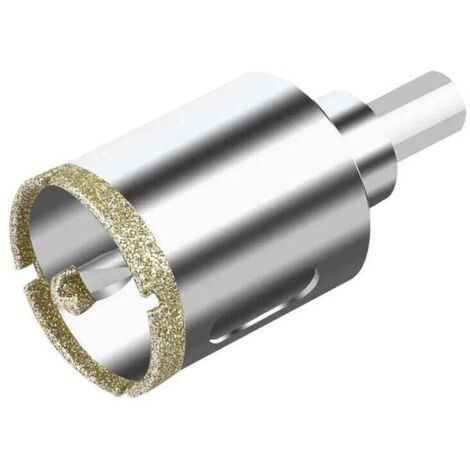 Sega a tazza diamantata da 40 mm con punta di centraggio, sega a tazza per piastrelle con rivestimento diamantato, punta diamantata per vetro, piastrelle, ceramica, marmo, granito