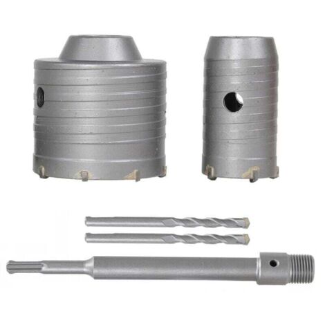 Sega a tazza per muro da 150 mm. Set di seghe a tazza per muro elettriche con percussione, prolunga per impugnatura rotonda da 22 x 200 mm.