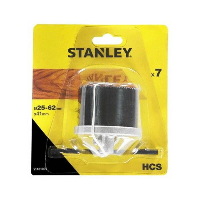 Sega a tazza Stanley accessori elettroutensili legno 7 lame hcs 25/62 mm15 mm41 altezza: mm 15