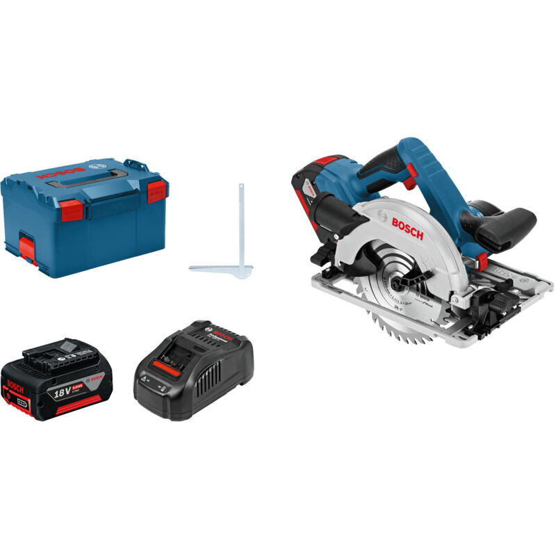 Sega circolare a batteria Bosch GKS 18V-57 G con 2x5,0 Ah, GAL1880 CV in L-BOXX 238