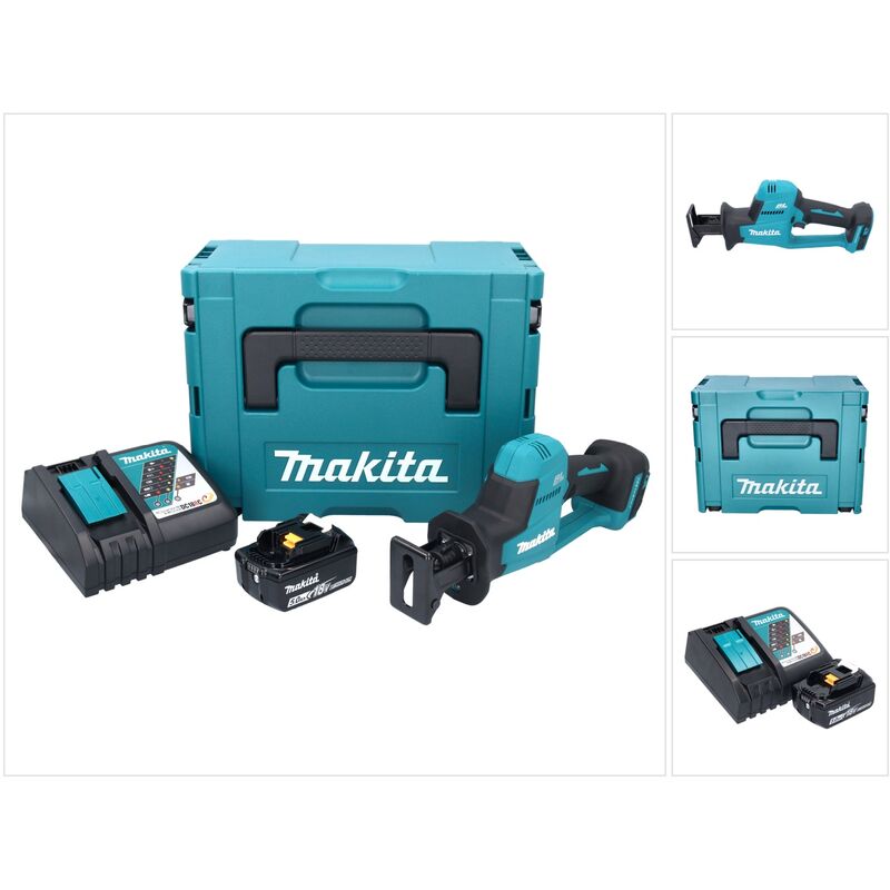 Image of Sega circolare a batteria Makita DJR189RT1J 18V Brushless + 1x batteria 5.0Ah + caricabatterie + valigetta Makpac