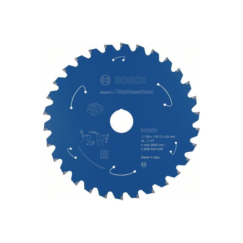 Bosch - Lama per sega circolare ad 136mm Z.30 hltcg trapano 20mm taglio W.1.5mm hm