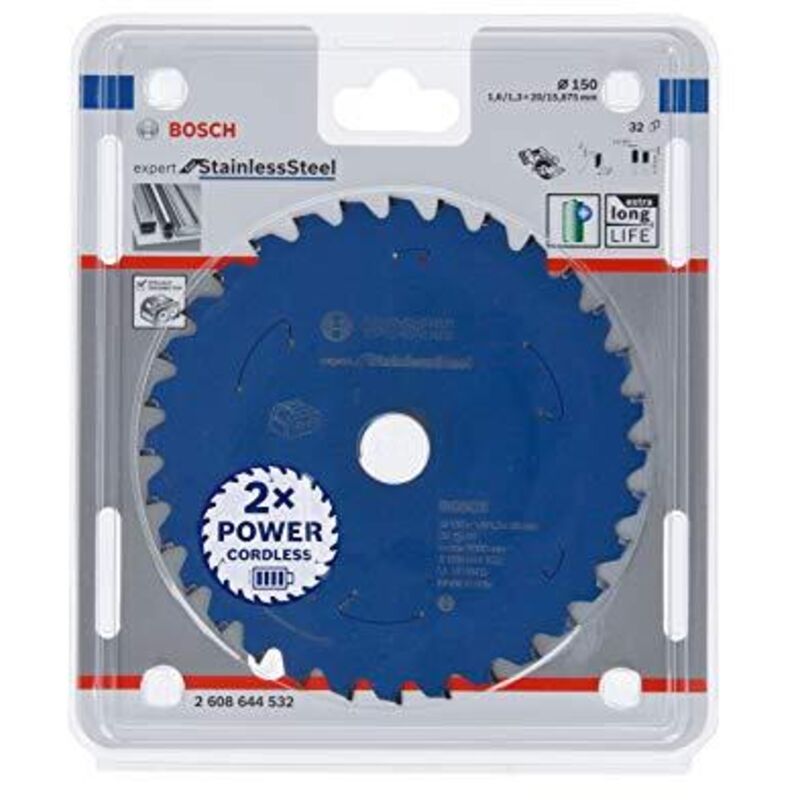 Lama circolare a batteria Expert per acciaio inossidabile, 150 x 1,6/1,3 x 20, 32 denti