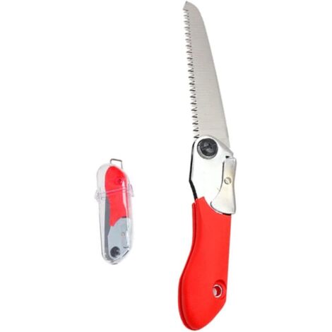 Sega da potatura pieghevole, sega portatile da campeggio, sega per alberi da giardino compatta, adatta per legno e PVC, lunghezza 130 mm