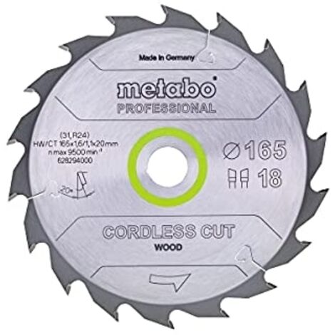 Sega elettrica Metabo cordless cut wood 165 mm 36 denti