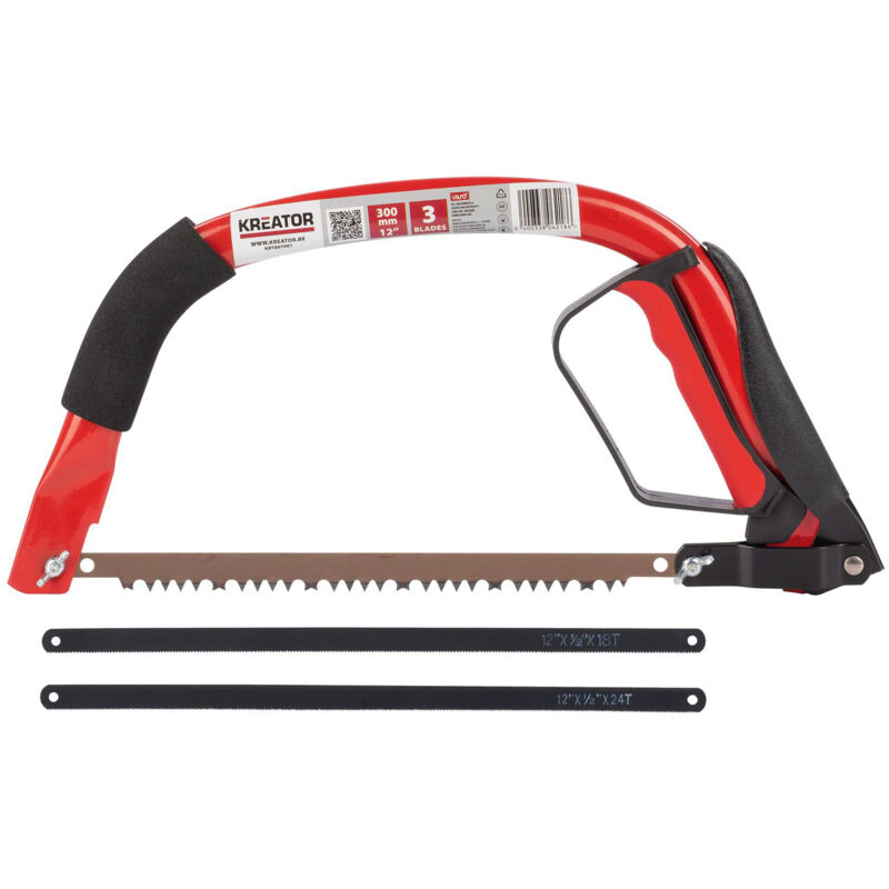 Seghetto per legna 300mm con 3 lame Kreator
