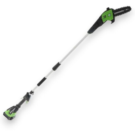 Sega potatrice taglia rami a batteria 48V con asta telescopica fino a 250 cm Greenworks G48PS
