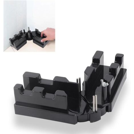 Sega troncatrice di precisione, seghetto alternativo, sega troncatrice 2 in 1 in ABS nero, strumento di misurazione ad alta precisione per la lavorazione del legno domestica e industriale, falegnameri