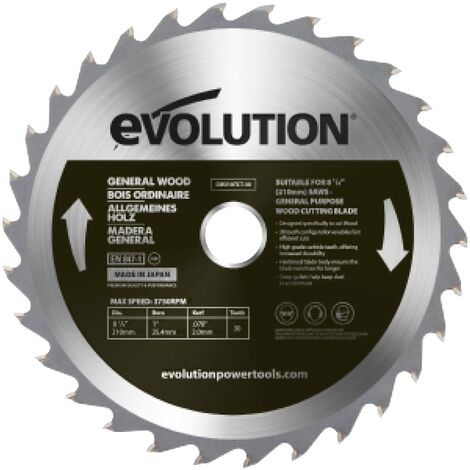 Sega troncatrice Evolution da 210 mm/30 oz con punta in Widia per il taglio del legno
