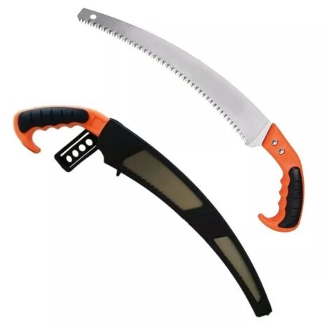 Segaccio manuale tripla affilatura 330mm potatura giardinaggio pota curvo acciaio temperato 573d