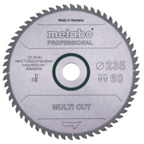Segatrice multi taglio professionale 235x30 Z60 fz / TZ5 °