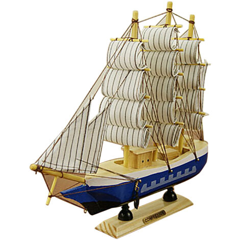 Segelbootmodell aus Holz, 24 cm, nautische Dekoration, Geschenk zum Thema Meer