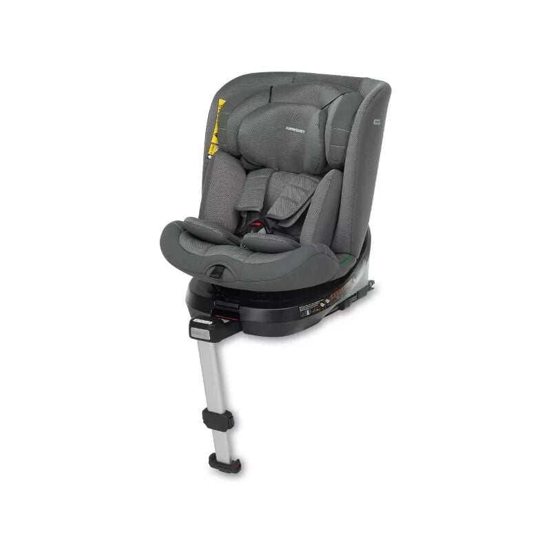 Image of Foppapedretti - Seggiolino Auto i-Turn i-Size Isofix con Base Girevole e Piede di Supporto - Grey