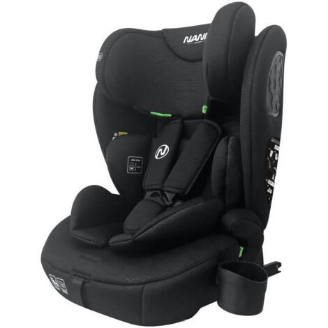 Seggiolino auto ISOFIX - NANIA - MILANO - Gruppo 1/2/3 - I‑Size - Con riduttore - Nero