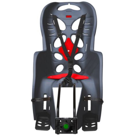 SEGGIOLINO POSTERIORE BICI BAMBINO ATTACCO TELAIO OMOLOGATO 22Kg GRIGIO G331