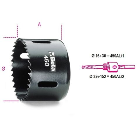 SEGHE A TAZZA IN ACCIAIO HSS-Co 8% MM 40 ART. 450