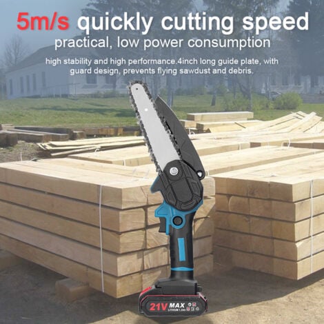 Seghe elettriche portatili da potatura Zoternen 21V da 6 pollici, piccola motosega per legno, motore a spazzole, utensile per lavorazione del legno con una sola mano, per giardino e frutteto