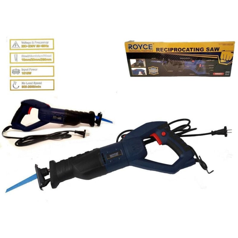 Image of Trade Shop Traesio - Seghetto a Gattuccio Elettrico Seghetto 1010 Watt 2 Lame Legno Metallo Rrs260 -