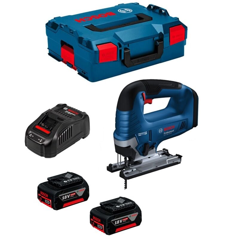 Seghetto Alternativo BOSCH GST 18V-125 B (2 x 5,0 Ah + GAL1880CV + L-Boxx 136)