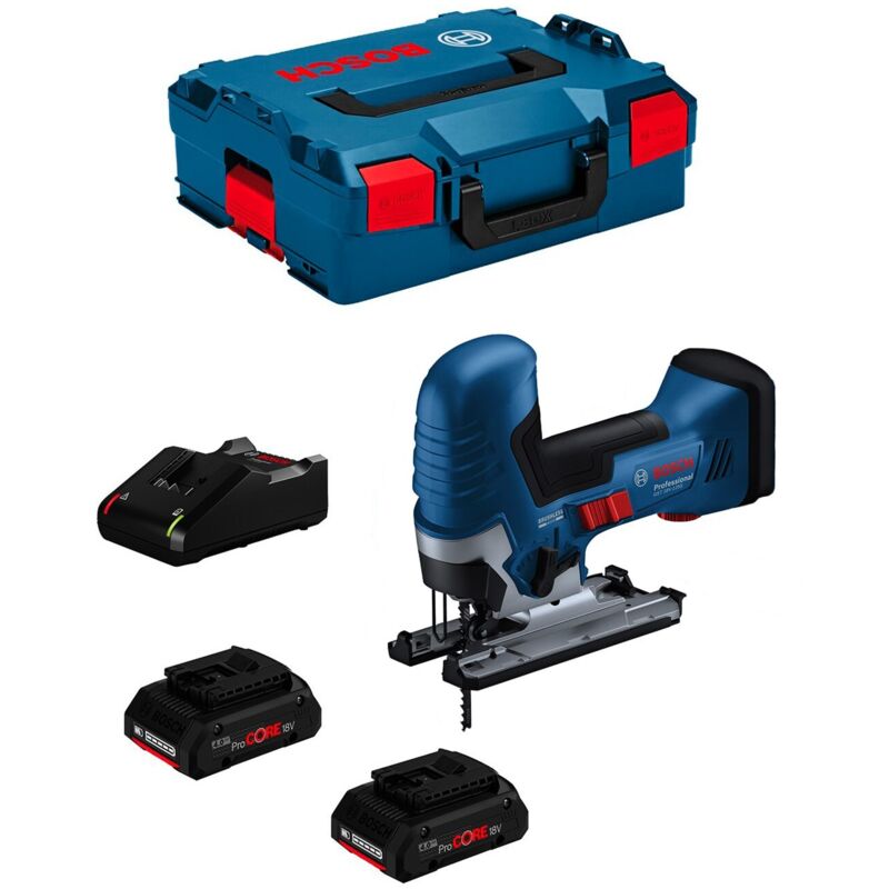 Seghetto Alternativo BOSCH GST 18V-125 S (2 x 4,0 Ah ProCORE + GAL18V-40 + L-Boxx 136)