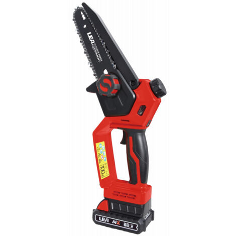 Seghetto da potatura a batteria 20 V – lama 15 cm, motore brushless 700 W, velocità catena 7/11 m/s – Dunsch