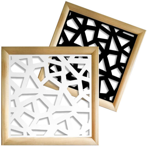 SEGMENTI - Moduli Decorativi in Legno e PVC - Colore: nero - Misura: 48x48 cm