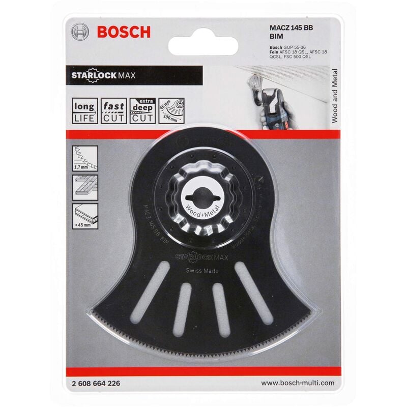 Professional Lama segmentata Starlock macz 145 bb (per legno, accessorio per utensile multifunzione) - Bosch