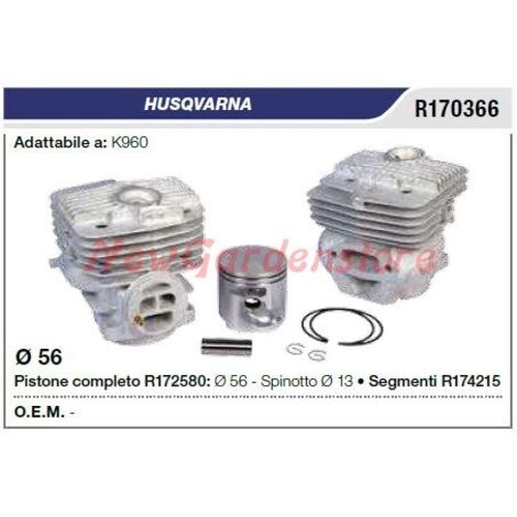 Segments de cylindre à piston pour tronçonneuse HUSQVARNA K960 R170366