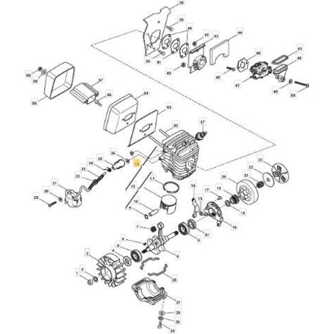 Segments de cylindre de piston de tronçonneuse ORIGINAL XC44 430 470 SP440 383070001/0 ALPINA