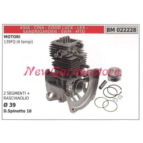 Segments de piston CINA pour débroussailleuse 139FQ moteur 4 temps 022228