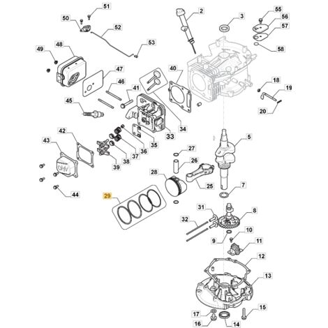 Segments de piston Segments de piston ORIGINAL STIGA moteur TRE 224 118551114/0