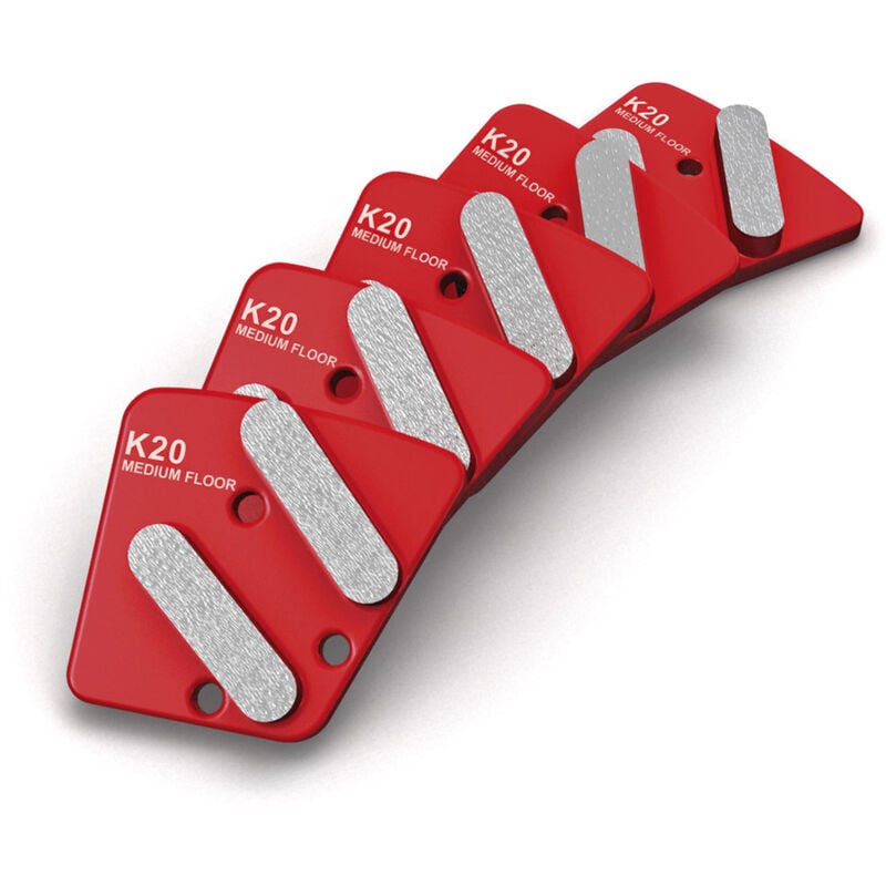 Menzer - Segments de Ponçage Diamant, G20, Sol Moyen (5 Pièces) pour la Monobrosse esm 406