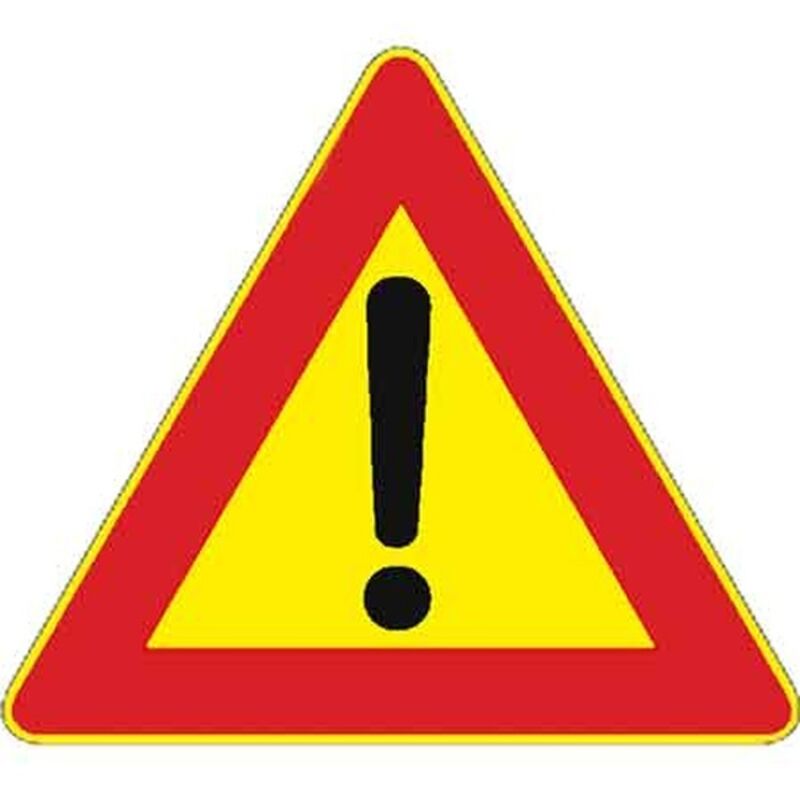 SEGNALE CANTIERE FIG.35G 'PERICOLO GENERICO' 90 cm