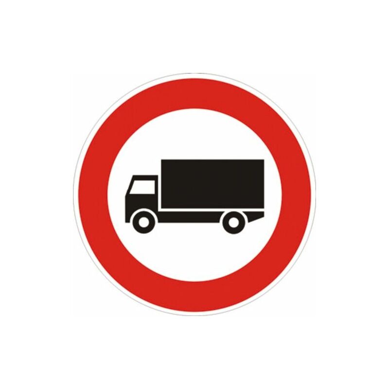 Image of Segnale cartello stradale disco d.60 transito vietato ai veicoli di massa a pieno carico superiore a 3,5 tonnellate figura ii 60/a art.117 classe 1