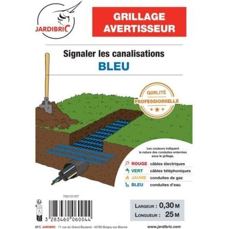 Segnale di avvertimento blu 0,3 x 100 m – Segnalazione tubature idriche – Prevenzione per lavori di sterro