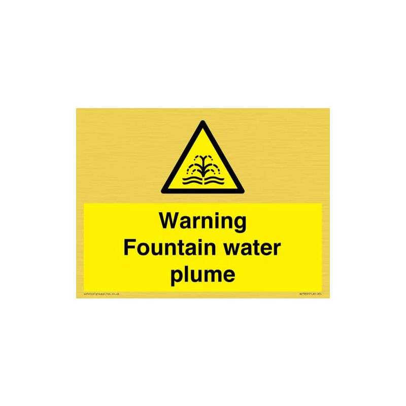 Segnale di avvertimento per fontana d'acqua, 200 x...