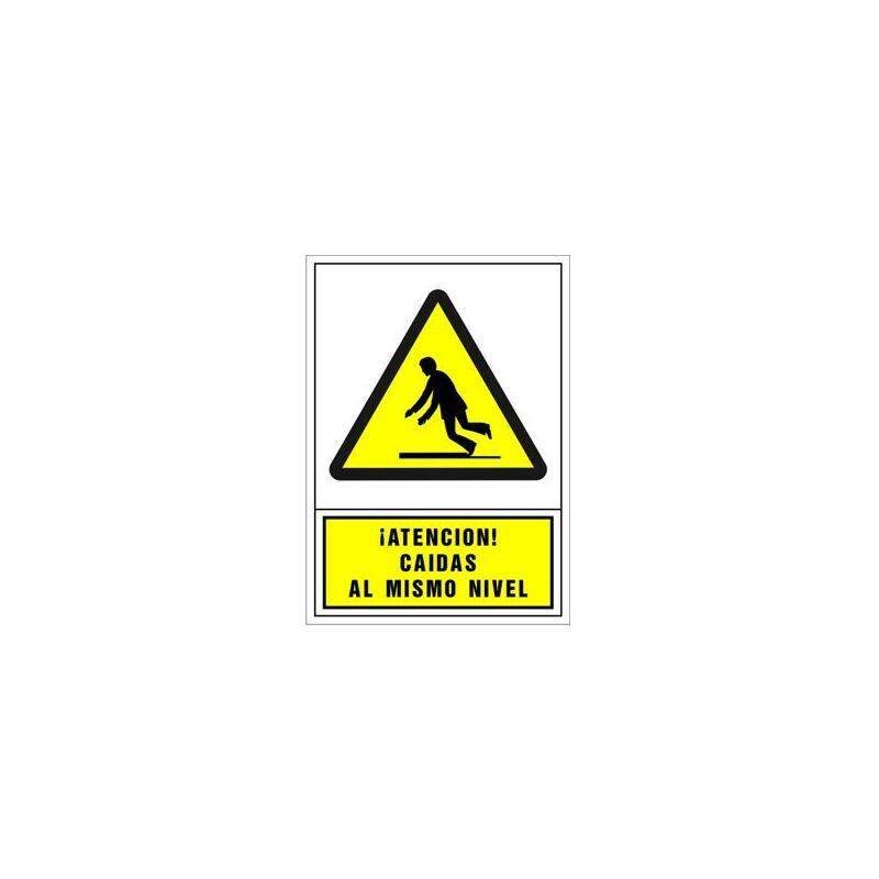 Image of Suministros Jaizkibel - segnale di avvertimento spagnolo 345X245 mm-attenzione alle cadute sullo stesso piano - 208534PS