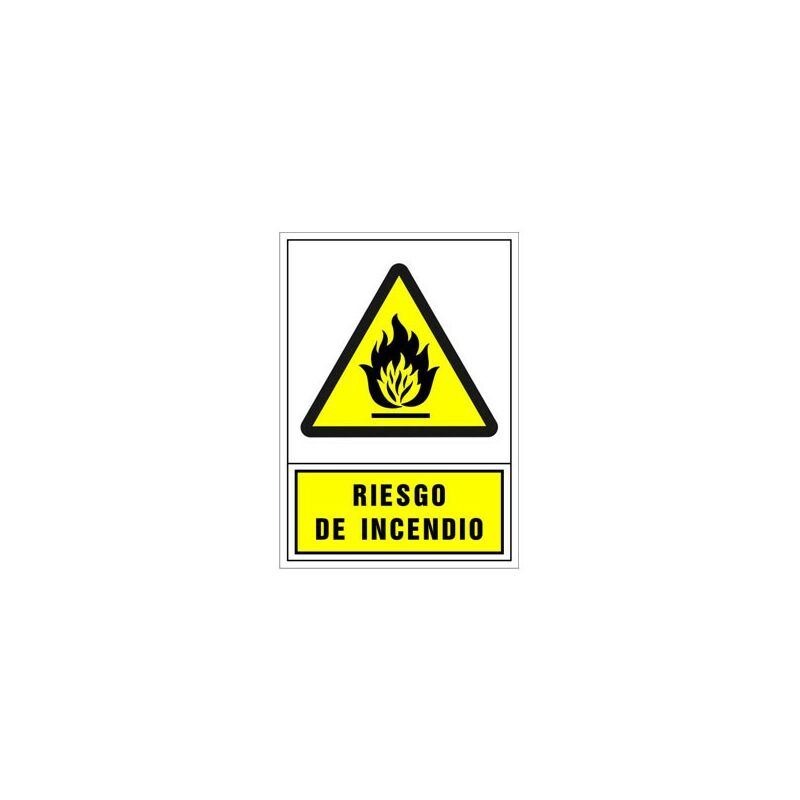 Image of Suministros Jaizkibel - segnale di avvertimento spagnolo 345X245 mm - rischio incendio - 200034PS