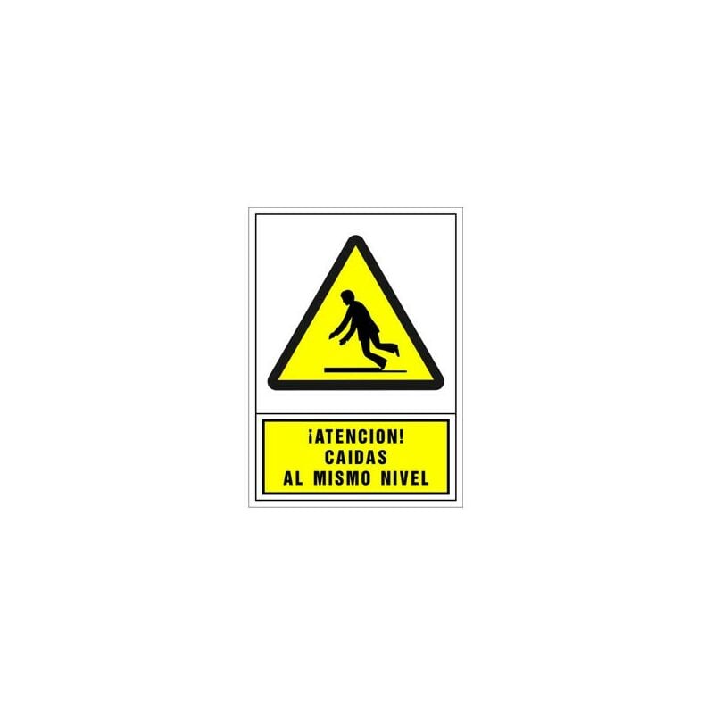 Image of Suministros Jaizkibel - segnale di avvertimento spagnolo 490X345 mm-attenuazione di caduta allo stesso livello - 208549PS