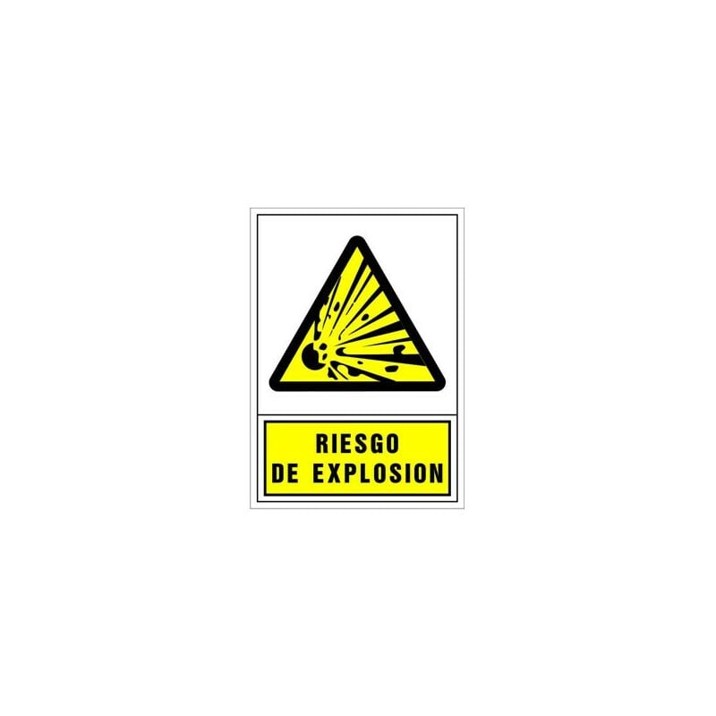 Image of Suministros Jaizkibel - segnale di avvertimento spagnolo 490X345 mm- rischio di esplosione - 201049PS