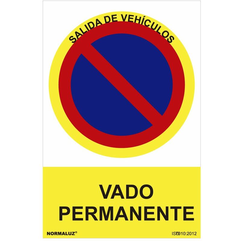 Image of Cartello vietato guado permanente (pvc 0,7mm) 30x40cm