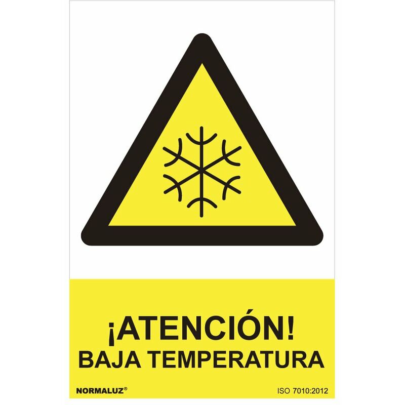 Image of Cartello di pericolo attenzione bassa temperatura (pvc 0,7mm) 30x40cm