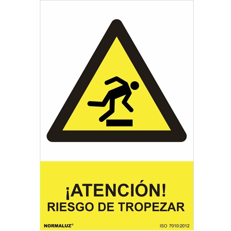 Image of Cartello di pericolo Attenzione - pericolo di inciampo (pvc 0,7 mm) 30x40 cm