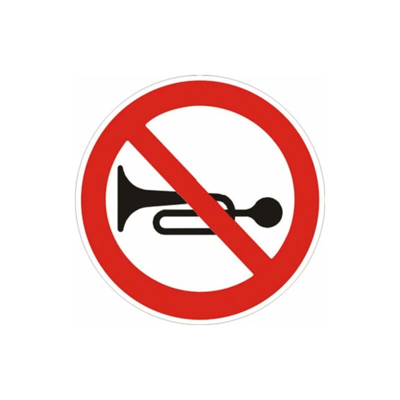 Image of Segnale in lamiera cartello stradale disco d.60 divieto di segnalazioni acustiche figura ii 51 art.116 classe 1